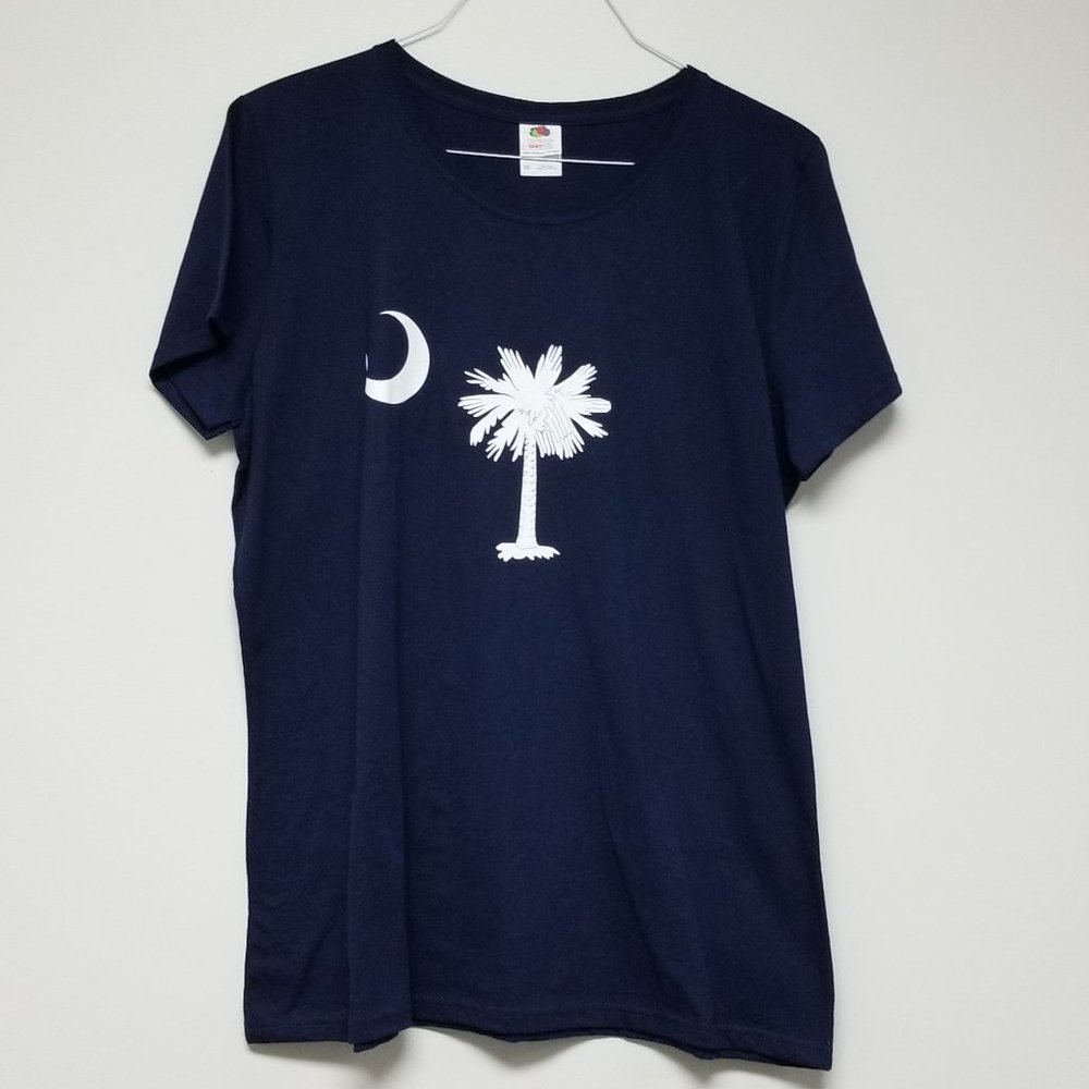 Men's Navy Blue T-Shirt South Carolina Flag 2XL